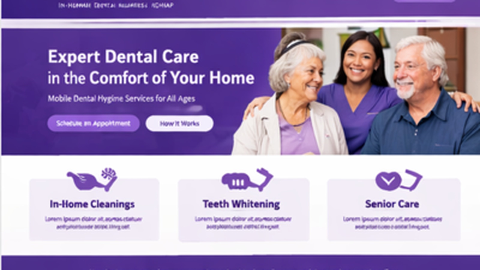 Dental provider visiting an elderly couple at home