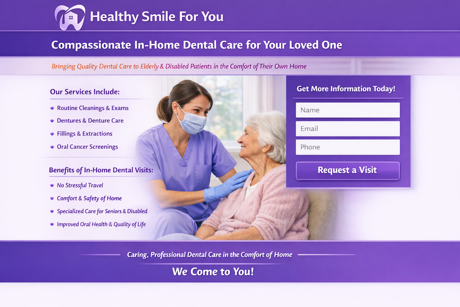Healthy Smile For You landing page style reference