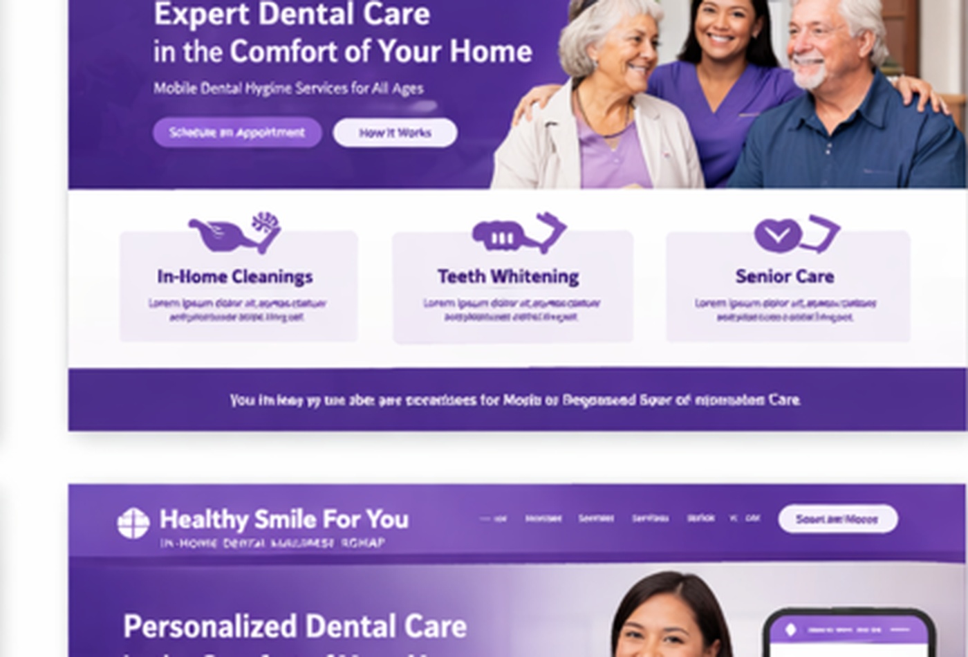 Supportive in-home care with senior patient